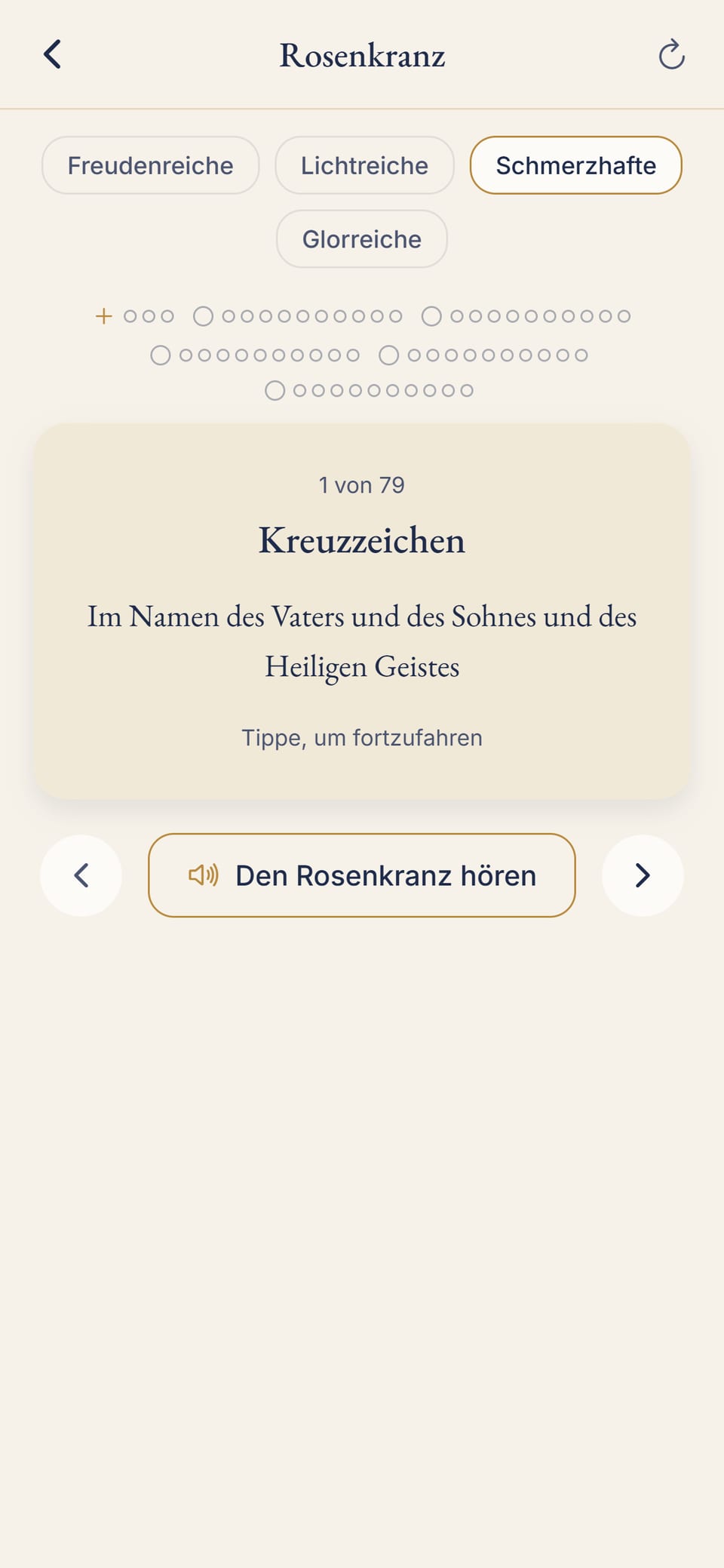 Der geführte Rosenkranz, Geheimnis für Geheimnis