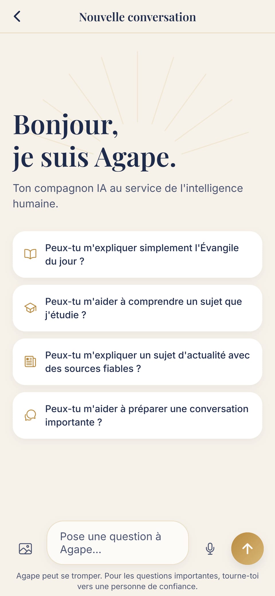 L’écran d’une nouvelle conversation : étudier, comprendre un sujet d’actualité, préparer une conversation importante, l’Évangile du jour