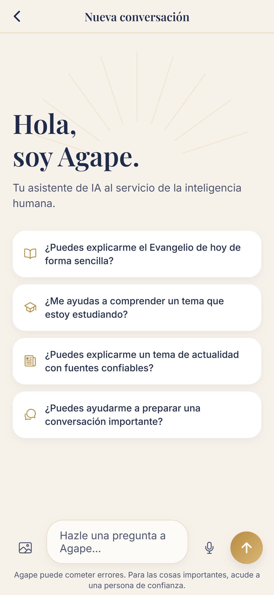 La pantalla de una nueva conversación: estudiar, entender un tema de actualidad, preparar una conversación importante, el Evangelio del día